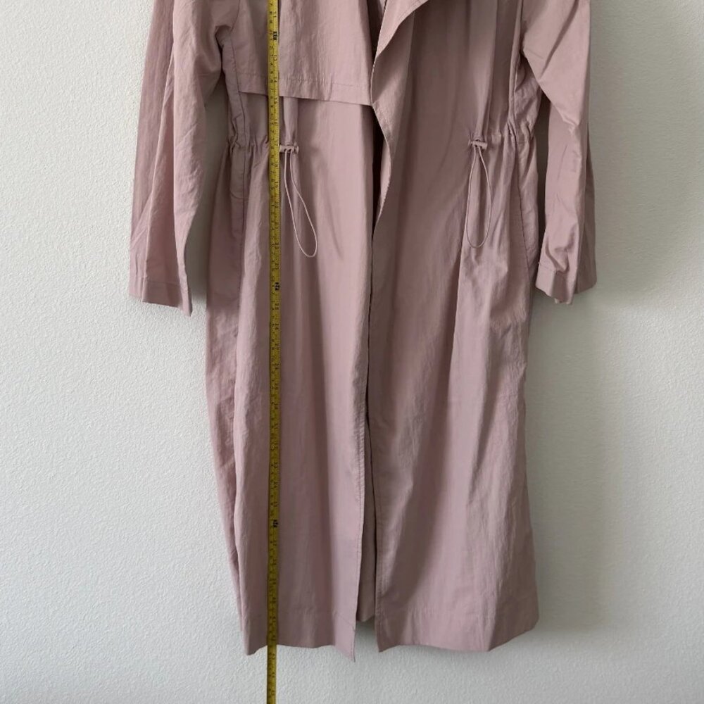 Love Tree Blush Pink Open Front Drawstring Waist Trench Coat Jacket Small NWOT - Picture 12 of 14